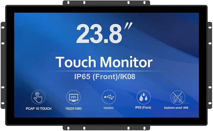 GreenTouch 23.8 Inch 10 Points Open Frame PCAP Touchscreen Monitor by GreenTouch