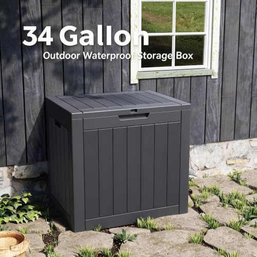 nunu lab 34 gal outdoor storage box waterproof on a desk or shelf