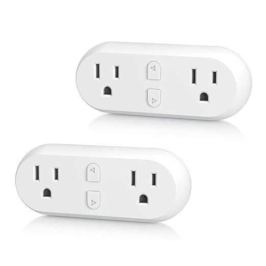 HBN Smart Plug 15A, WiFi Outlet Extender Dual Socket Plugs Works by HBN