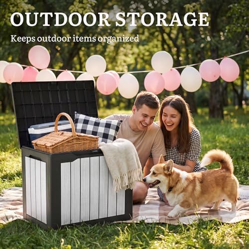 yitahome 30 gallon deck box on a desk or shelf