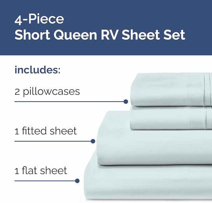 RV Short Queen Sheet Set 60 X 75 - Image 2