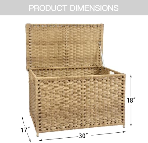 wicker storage trunk, large storage basket with lid,rural, close-up detail