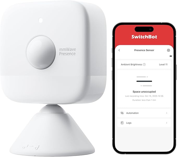 SwitchBot Smart mmWave Radar Motion Sensor, Compatible by SwitchBot