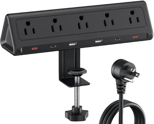 10 FT Desk Clamp Power Strip by anntane