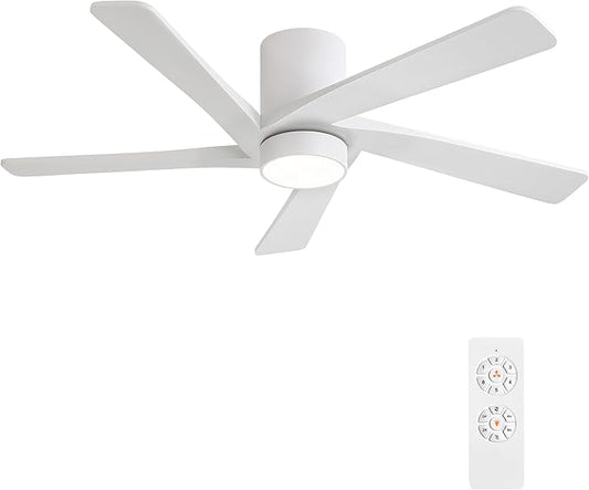 WINGBO 54 Inch Flush Mount DC Ceiling Fan by HomePage
