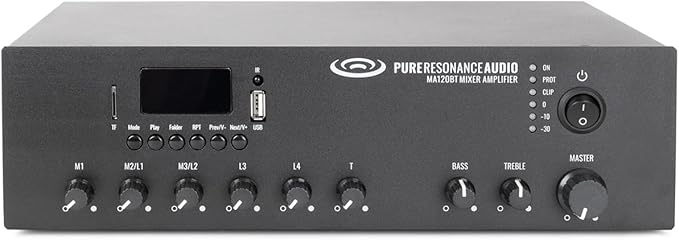 Pure Resonance Audio MA120BT 120W 7-Channel Bluetooth Mixer Amplifier - Image 3