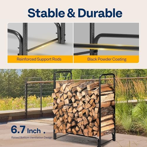 vivohome 3 ft heavy duty firewood rack outdoor, package contents