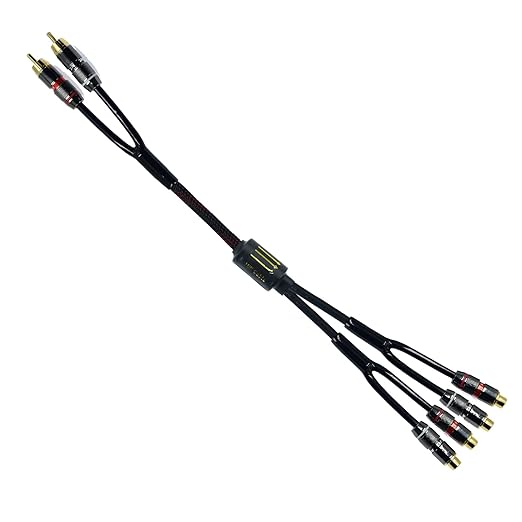 Arklove 5ft Shielded RCA Plug Splitter Stereo Audio Video Cable 2 Male to 4 by Arklove