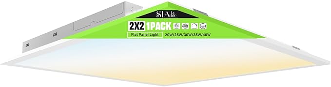 2x2 LED Light Flat Panel, 40/35/30/25/20W, 5 Color Temps 2.7K/3K/3.5K/4K/5K by WelcometoSLAcliteBrand