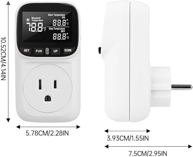 Diymore 1800W Digital Temperature Controller Plug in Thermostat Outlet Digital - Image 6