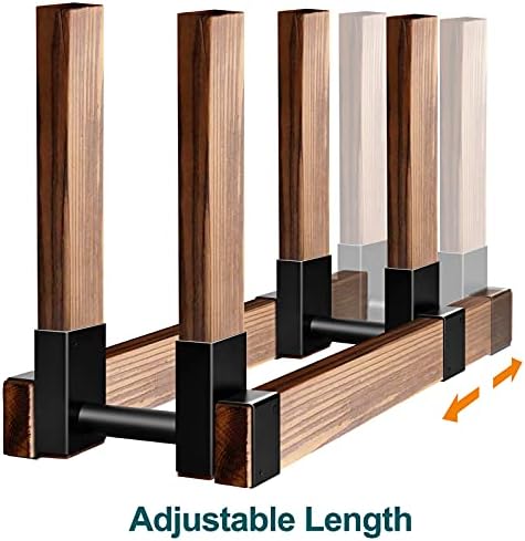 amagabeli garden & home 2 pack firewood log, side view