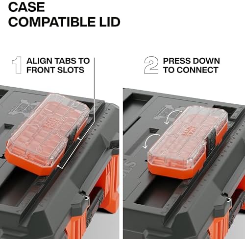 klein tools 54100mbx modbox rolling tool box, heavy, front angle view