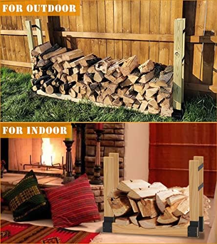 outdoor firewood rack brackets kit for fire wood, package contents