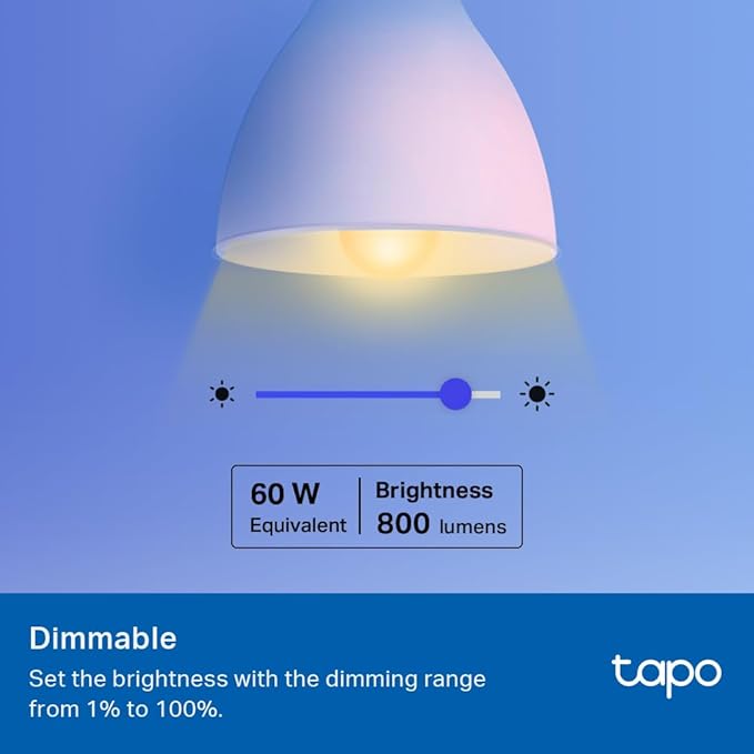 Tapo TP-Link Smart Light Bulbs, 16M Colors RGBW, Alexa Frustration-Free Setup - Image 4