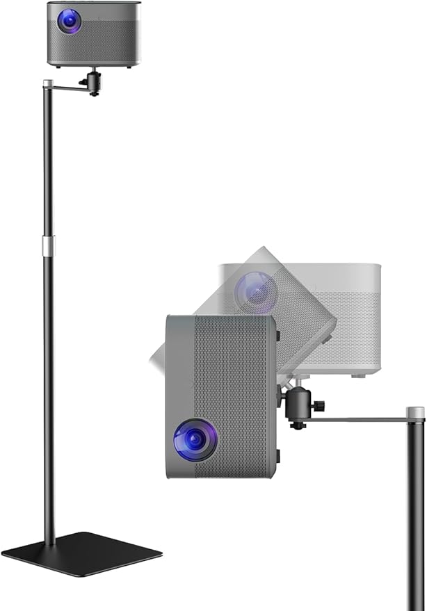 suptek Projector Stand Against Wall Hidden Stand, 360°Swivel, Height Adjustable by suptek