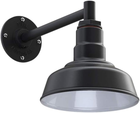 Steel Lighting Co. Hawthorne Barn Light | Outdoor Wall Mounted | 8 inch Dome | by SteelLightingCo