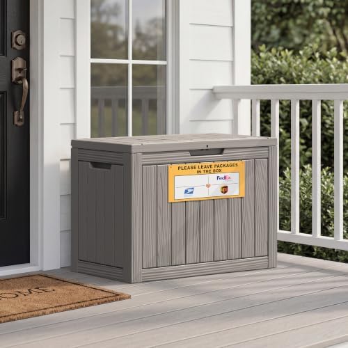 package delivery box for outside with sign 50, close-up detail