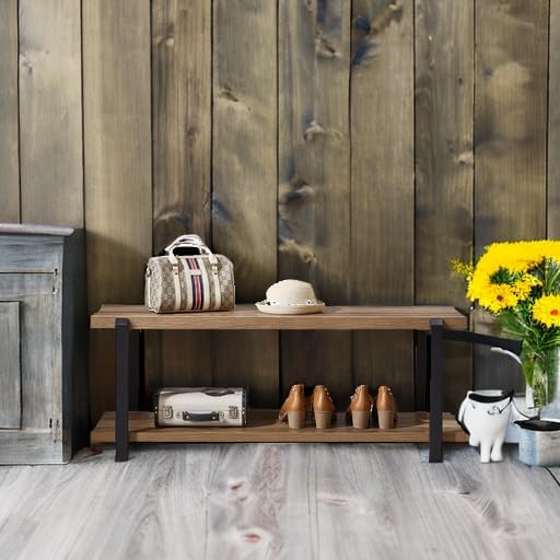 foluban entryway bench, industrial shoe storage bench for, package contents