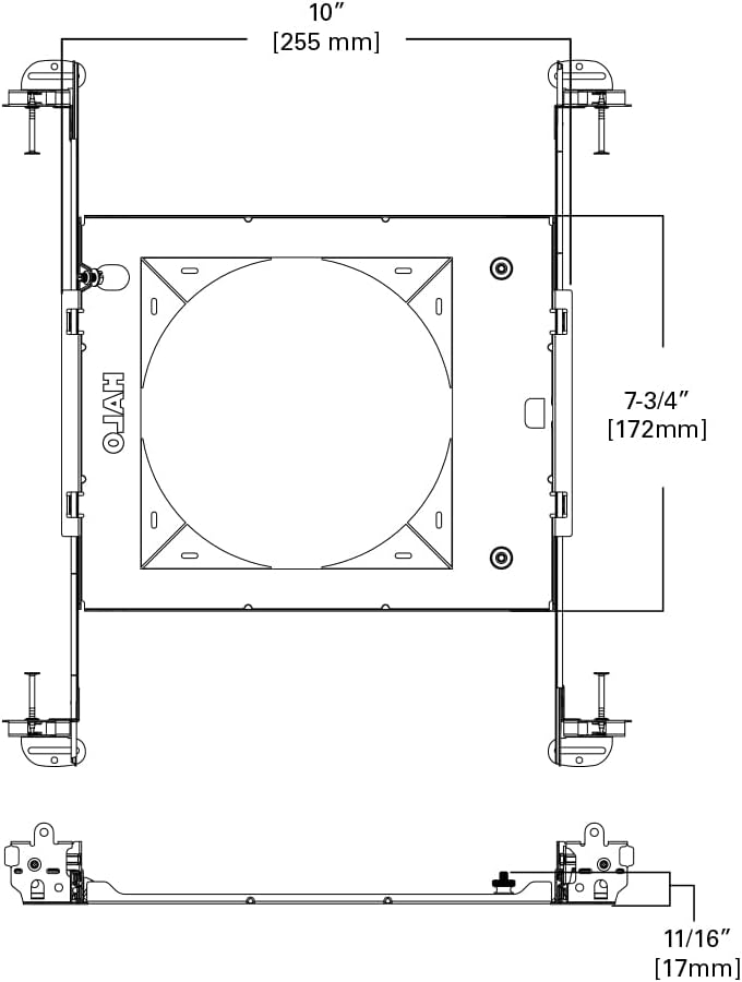 HALO HL6RSMF Mounting Frame, Silver, 6PK