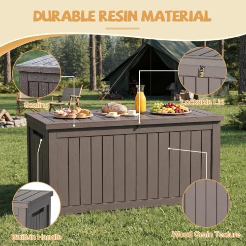 efu outdoor storage box waterproof, 360 gal gen, side view