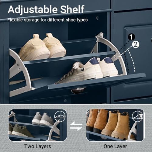 haotian shoe storage bench entryway, shoe cabinet bench showing dimensions