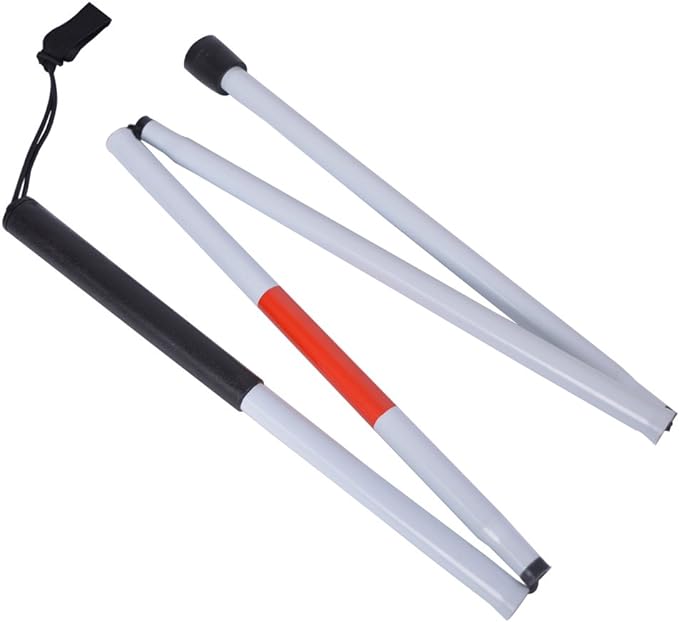 Baitaihem Folding Blind Cane Reflective Red Folding Walking Stick by WelcometoBaitaihem