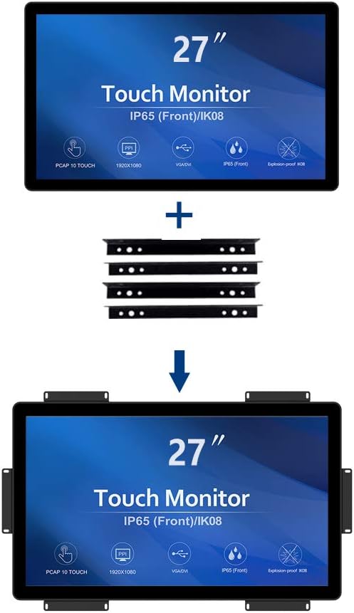 GreenTouch 27 inch 10 Points PCAP Open Frame Touch Screen LCD Display Monitors - Image 5