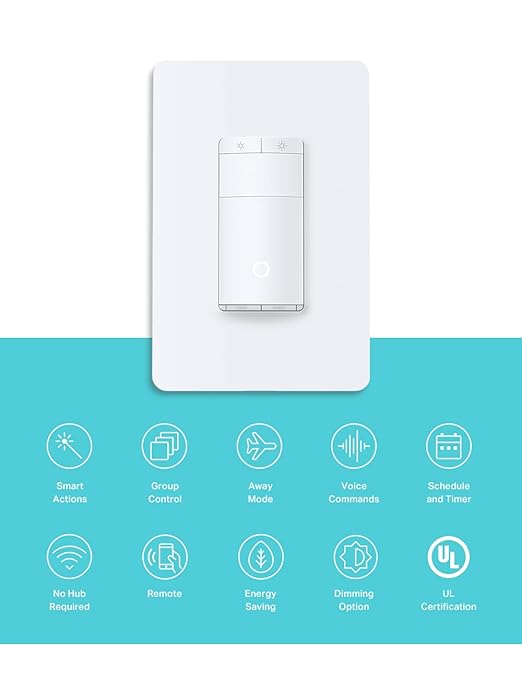 Kasa Smart Motion Sensor Switch, Dimmer Light Switch, Single Pole, Needs - Image 2