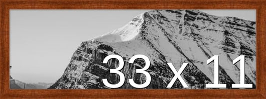 Frame It Easy 33 x 11 Russet Wood Frame by FrameItEasy