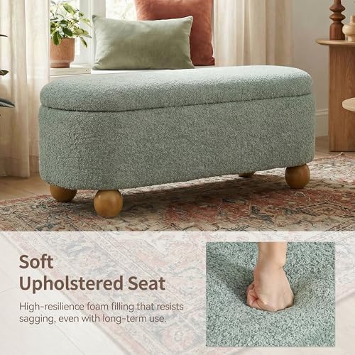 vknow 44.8" storage ottoman bench end of bed, package contents