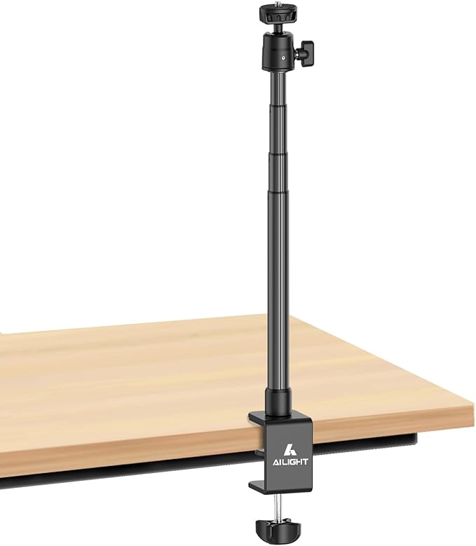Ailight Camera Desk Mount Webcam Stand, Adjustable Table Camera Stand by Ailight