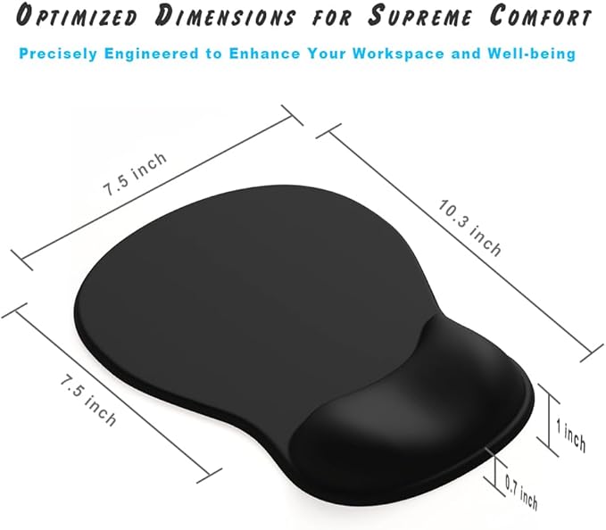 ErgoComfort Gel Wrist Rest Mouse Pad-Ergonomic Office Mousepad - Image 7