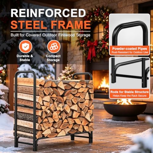gtongoko 4ft firewood rack outdoor with cover heavy, package contents