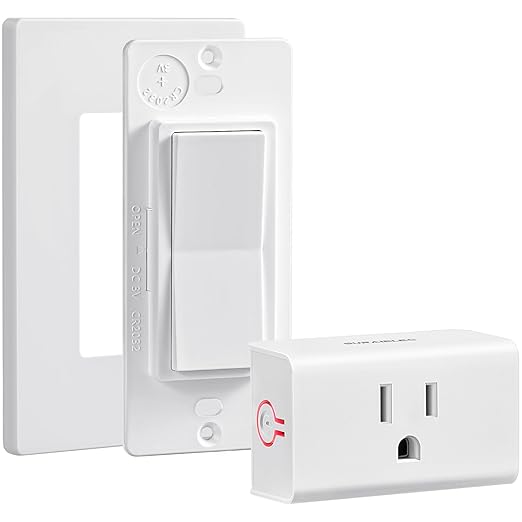 SURAIELEC Wireless Light Switch, Remote Control Outlet, Decorator Rocker Wall by SURAIELEC