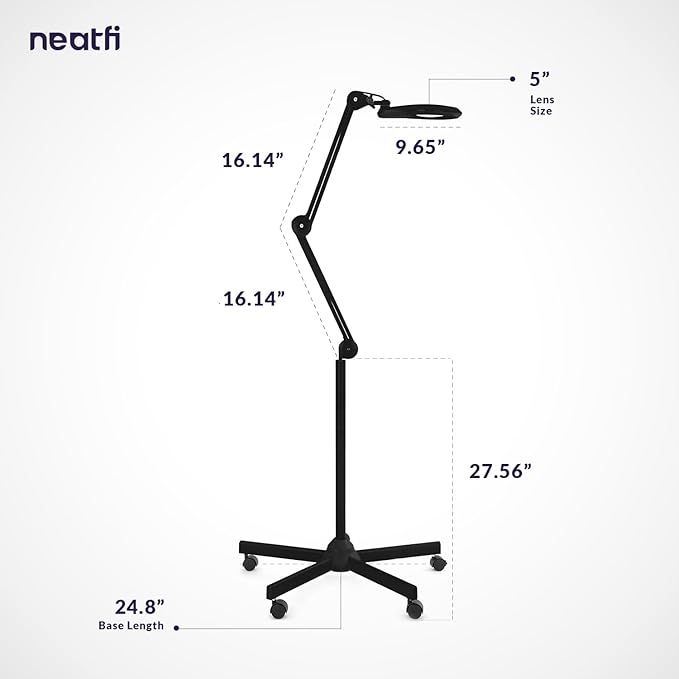 Neatfi LED Magnifying Floor Lamp – 1, 200 Lumens, 5” Bifocal Lens - Image 7