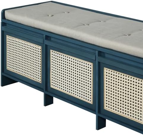 softsea 48" shoe storage bench with cushion, 2-tier, package contents