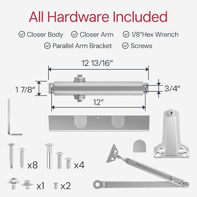 Lawrence Heavy Duty Door Closer Commercial Grade 1 - Image 6