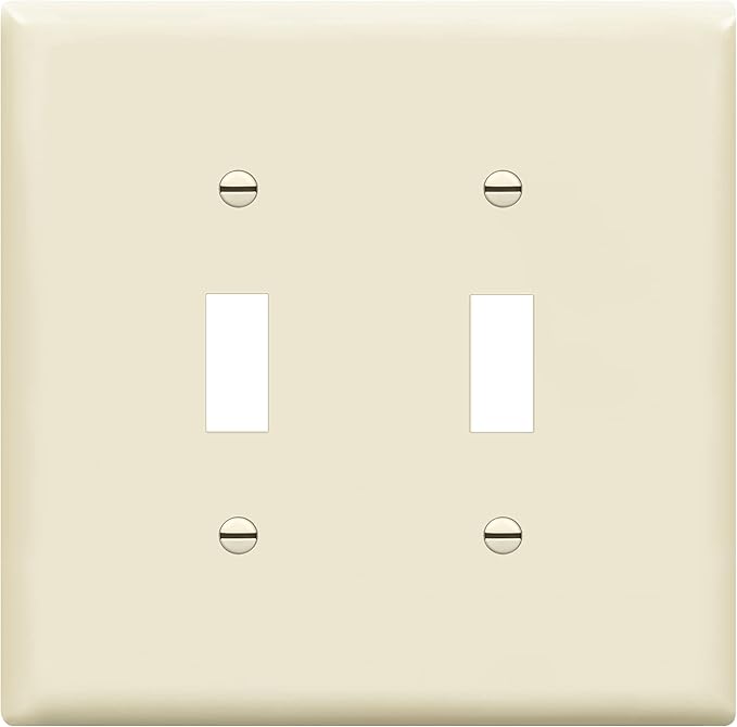 ENERLITES Toggle Light Switch Wall Plate, Gloss Finish, Midway Size 2-Gang by Enerlites