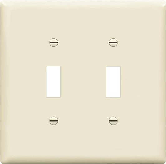 ENERLITES Toggle Light Switch Wall Plate, Gloss Finish, Midway Size 2-Gang by Enerlites