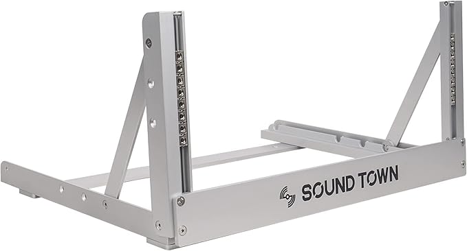 Sound Town 4U Aluminum 2-Post Desktop Open-Frame Rack, Angle Adjustable by SOUNDTOWN