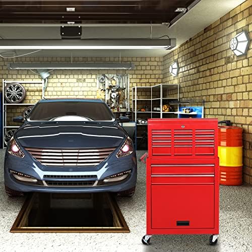 tuffiom 8-drawer rolling tool chest, tool storage cabinet shown in use
