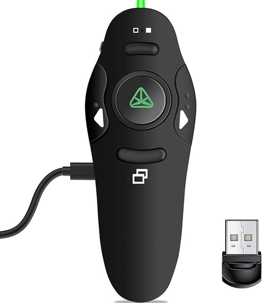 Rechargeable Presentation Clicker Wireless Presenter Remote USB Control by NinjaABXY