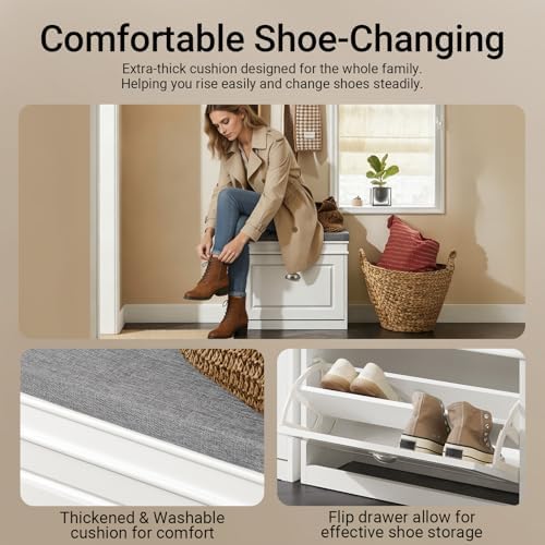 haotian small shoe cabinet for entryway, close-up detail