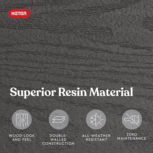 keter cortina 30 gallon resin deck box for, view 9