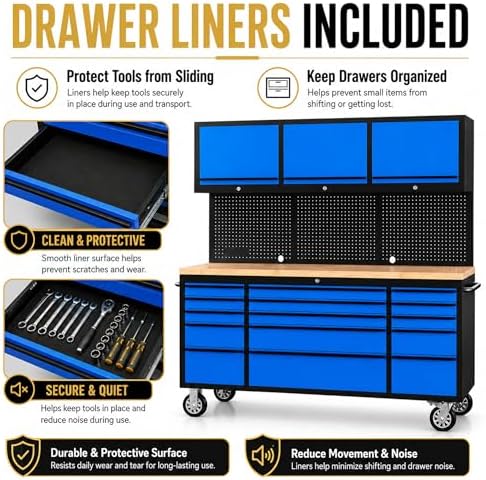 chetto c 72-inch tool chest with wheel lock, side view