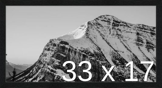Frame It Easy 33 x 17 Black Grain Wood Frame by FrameItEasy
