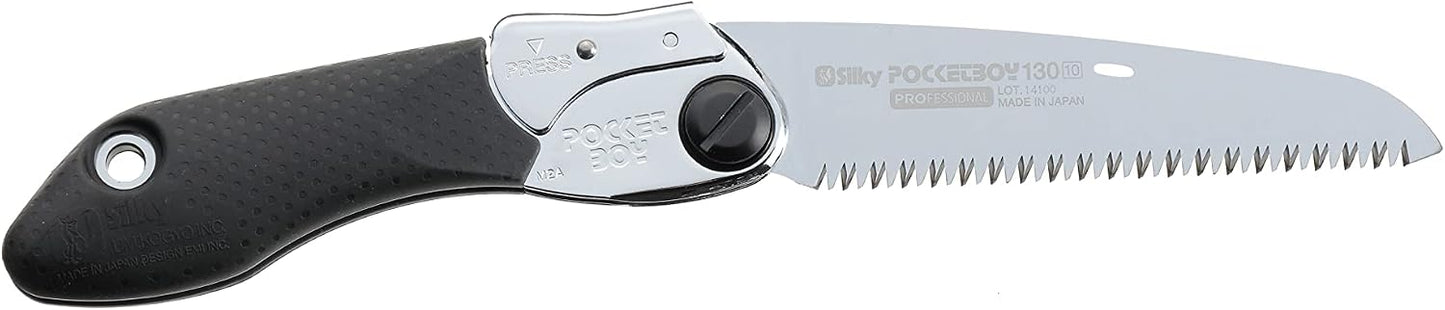 Silky Professional Series PocketBoy Folding Saw 130mm Medium Teeth (340-13) | 8.5 teeth per inch (10 teeth per 30mm), Cut capacity 2.6 inches