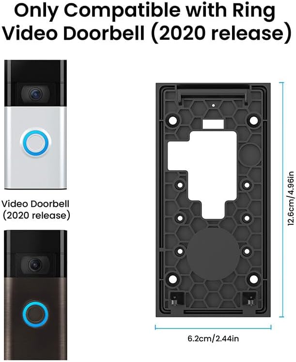 No-Drill Adhesive Mount for Ring Video Doorbell, Doorbell Bracket for Home - Image 4