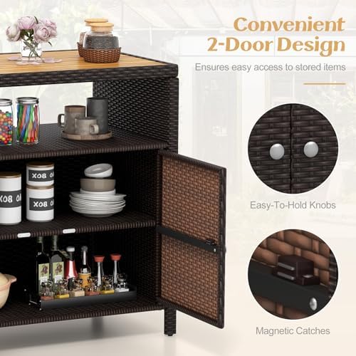 tangkula rattan outdoor storage cabinet, patiojoy outdoor cabinet, package contents