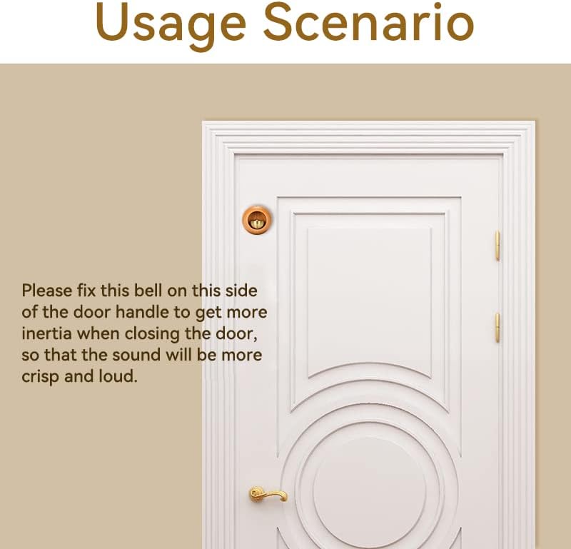 Shopkeepers Bell for Door Opening - Magnetic Doorbell Chime for Business - Unique Ornaments and Hanging Decoration for Enty, Fridge Sticker & Barn Door - Creative Souvenir